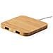 Caricabatterie Wireless Nature Bamboo Con Ricarica Rapida Da 10 W. 2 Uscite Usb 9x0,9x9 Cm. Colore Del Legno - Foto miniatura 5