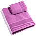 Asciugamano Con Ospite Spugnissima Gim In Cotone Colore Rosa Misura Cm 40x5560x100 - Foto miniatura 2