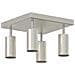 Faro da soffitto 4 Vie Regolabili Nichel Spazzolato GU10 - Foto miniatura 4