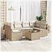 Set Divano da Giardino  con Cuscini Beige Rattan Sintetico, Divano da Giardino a 2 Posti con Cuscini Beige Rattan Sintetico - Foto miniatura 2