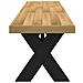 Panca Pranzo NOAIN Gambe a Forma X 180x40x45 cm Legno Massello - Foto miniatura 4