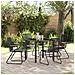 Set da giardino 5 pezzi Nero Rattan PVC - Foto miniatura 2