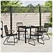 Set da giardino 5 pezzi Nero Rattan PVC - Foto miniatura 4