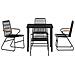 Set da giardino 5 pezzi Nero Rattan PVC - Foto miniatura 7