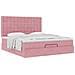 Struttura Letto Pouf con Materassi Rosa 180x200 cm Velluto - Foto miniatura 5