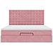 Struttura Letto Pouf con Materassi Rosa 180x200 cm Velluto - Foto miniatura 7