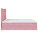Struttura Letto Pouf con Materassi Rosa 180x200 cm Velluto - Foto miniatura 8