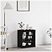 Sideboard con luci LED in rovere nero 60,5x37x67 cm - Foto miniatura 2