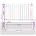 Recinzione da giardino bianca con tetto ad arco, 5.1x1 m, in acciaio - Foto miniatura 7