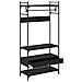Guardaroba Rovere nero 89 x 39 x 184.5 cm Legno multistrato - Foto miniatura 4