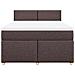 Giroletto a Molle con Materasso Marrone Scuro 140x200cm Tessuto - Foto miniatura 6