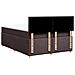 Giroletto a Molle con Materasso Marrone Scuro 140x200cm Tessuto - Foto miniatura 8