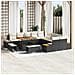 Set Divano da Giardino con cuscino 13 pcs Nero Poly Rattan - Foto miniatura 2