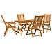 Set da Pranzo per Giardino 5 pcs Marrone 150 x 90 x 74 cm - Foto miniatura 1