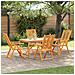 Set da Pranzo per Giardino 5 pcs Marrone 150 x 90 x 74 cm - Foto miniatura 2
