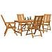 Set da Pranzo per Giardino 5 pcs Marrone 150 x 90 x 74 cm - Foto miniatura 3