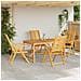 Set da Pranzo per Giardino 5 pcs Marrone 150 x 90 x 74 cm - Foto miniatura 4