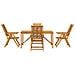 Set da Pranzo per Giardino 5 pcs Marrone 150 x 90 x 74 cm - Foto miniatura 7