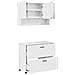 Set di mobili per il bagno con cassetto 2 pcs Bianco lucido - Foto miniatura 1