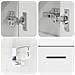 Set di mobili per il bagno con cassetto 2 pcs Bianco lucido - Foto miniatura 8