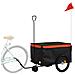 Rimorchio da Bici Nero e Arancione 30 kg in Ferro - Foto miniatura 3
