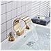 Rubinetto per lavabo da bagno, Blackswan, Cascada tipo M27, modello oro, misura 17,5 cm - Foto miniatura 2