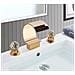 Rubinetto per lavabo da bagno, Blackswan, Cascada tipo M27, modello oro, misura 17,5 cm - Foto miniatura 4