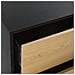 Cassettiera Apolo 3 Cassetti Colore Nero /legno - Foto miniatura 6