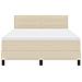 Letto a molle con materasso con led Crema 140 x 200 cm Tessuto - Foto miniatura 8