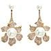 Collezione Diva Orecchini Floreali a Perla Fiorita in Zirconia Cubica - Foto miniatura 5