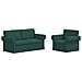Divano 2 pcs Verde Scuro 175 x 82 x 80 cm Tessuto - Foto miniatura 1
