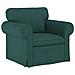Divano 2 pcs Verde Scuro 175 x 82 x 80 cm Tessuto - Foto miniatura 4