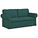 Divano 2 pcs Verde Scuro 175 x 82 x 80 cm Tessuto - Foto miniatura 5