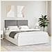 Letto con Testiera Rivestita Grigio chiaro 140 x 190 cm - Foto miniatura 2