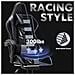 Sedia Da Gaming Sedia Da Computer Ergonomica Con Poggiapiedi, Supporto Lombare, Poggiatesta, Rotazione A 360° E Schienale Alto, Grigio - Foto miniatura 2