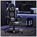 Sedia Da Gaming Sedia Da Computer Ergonomica Con Poggiapiedi, Supporto Lombare, Poggiatesta, Rotazione A 360° E Schienale Alto, Grigio - Foto miniatura 7