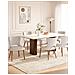 Set di 2 Sedie da Pranzo - Sedie Imbottite con Schienale Alto Stile Club, per Sala da Pranzo, Cucina e Soggiorno, Grigio Chiaro - Foto miniatura 7