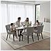 Set di 2 Sedie da Pranzo - Sedie Imbottite con Schienale Alto Stile Club, per Sala da Pranzo, Cucina e Soggiorno, Grigio Chiaro - Foto miniatura 8