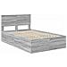 Struttura del letto con testiera Grigio Sonoma 135 x 190 cm - Foto miniatura 4