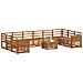 Set divani Naturale Legno di Acacia Massello - Foto miniatura 3