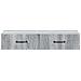 Tavolino da Parete Laterale Grigio Sonoma 87,5 x 34,5 x 17 cm - Foto miniatura 4