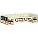 Set di divani da esterno con cuscino 10 pcs Bianco e Crema - Foto miniatura 1