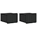 Mobiletto da notte a muro 2 pcs Nero 33 x 34,5 x 24 cm - Foto miniatura 1
