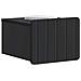 Mobiletto da notte a muro 2 pcs Nero 33 x 34,5 x 24 cm - Foto miniatura 2