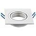 Porta Faretti Led Gu10 Incasso Orientabile Quadrato Alluminio Bianco Vt-782 3605 - Foto miniatura 3