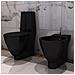Set Toilette E Bidè In Ceramica Nero - Foto miniatura 1