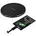 Pack Carica Qi E Connettore Di Trasformazione Micro Usb Ricarica Wireless Nero - Foto miniatura 1