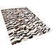 Tappeto Pelle Bovina Marrone / Bianco Patchwork 140 X 200 Cm Akyele - Foto miniatura 1