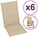 Cuscini Per Sedie Da Giardino 6 Pz Beige 120x50x4 Cm - Foto miniatura 1