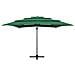 Ombrellone a 4 Livelli con Palo in Alluminio Verde 250x250 cm - Foto miniatura 2